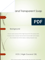 VCO and Transparent Soap: Presented By: Benisa Alfina