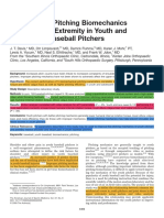 The Effect of Pitching Biomechanics On The Upper Extremity in Youth and Adolescent Baseball Pitchers