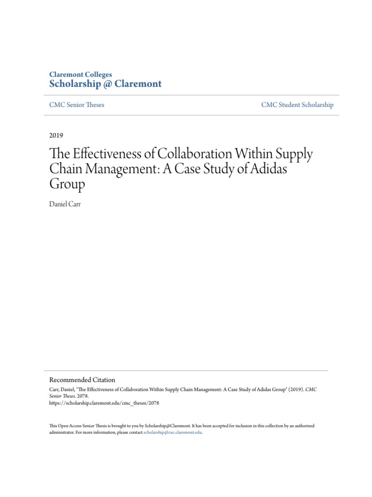 Adidas Supply Chain Collaboration Analysis | PDF | Sweatshop | Supply Chain