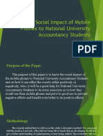 The Social Impact of Mobile Phones To National