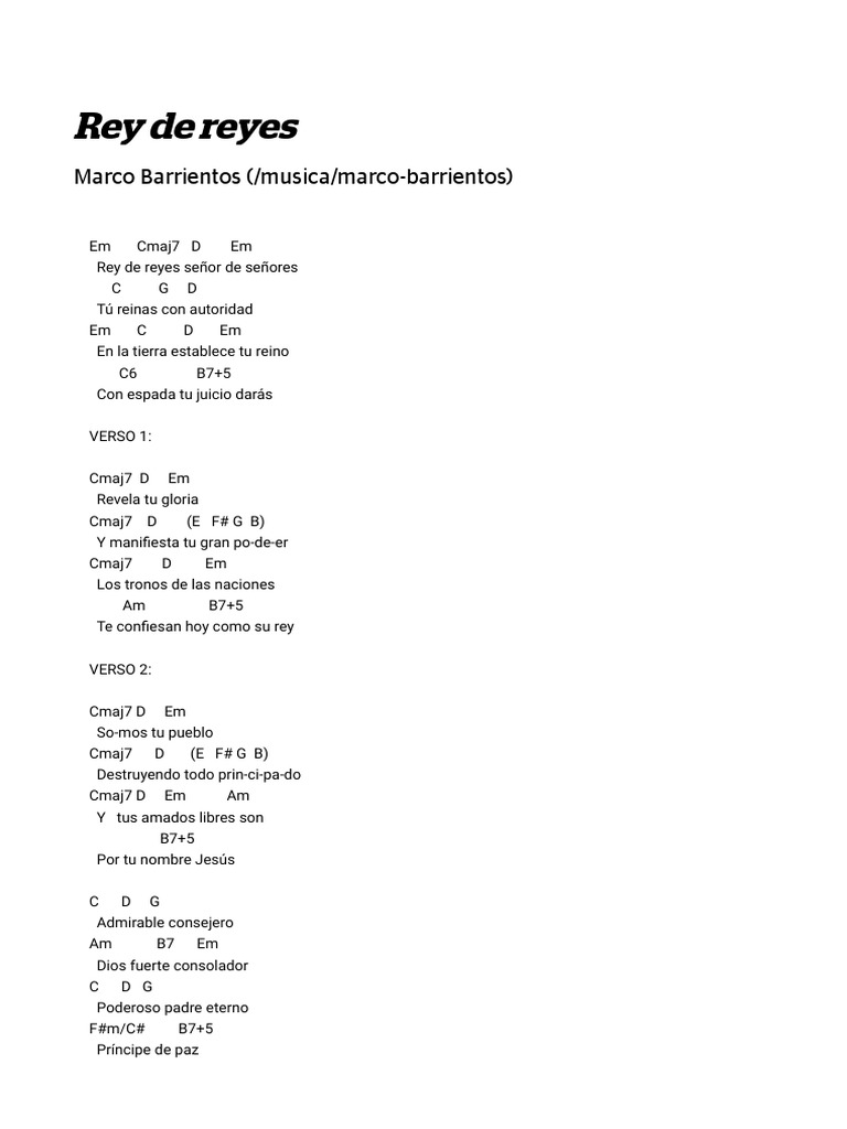Letra y acordes de 