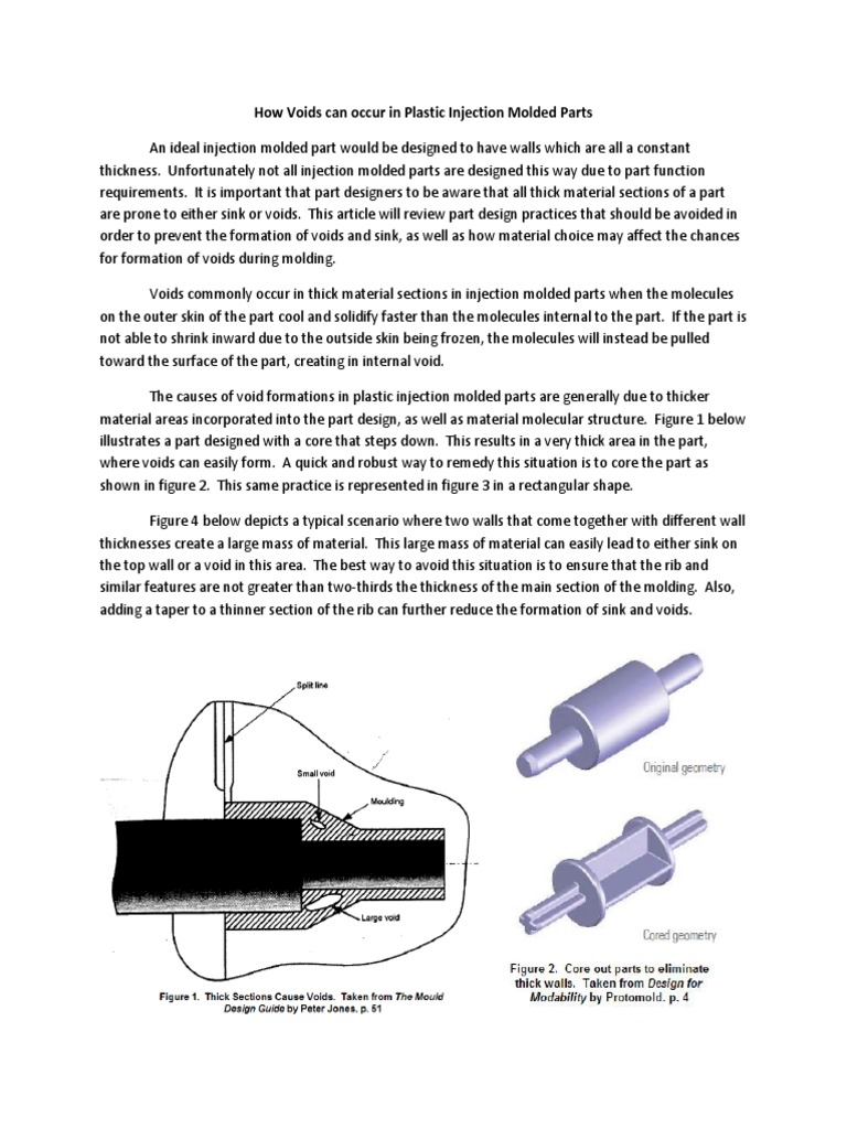 How Voids Can Occur in Plastic Injection Molded Parts | PDF | Applied ...