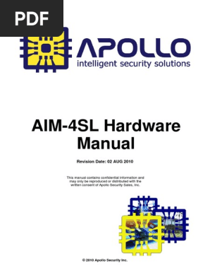 AIM-4SL Hardware Manual: Revision Date: 02 AUG 2010 | PDF | Power.