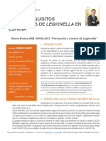Nuevos Requisitos Normativos de Legionella en España: Nueva Norma UNE 100030:2017 "Prevención y Control de Legionella"