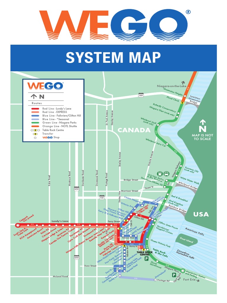 Wego Bus Routes Map for Niagara Falls | PDF | Rail Infrastructure ...