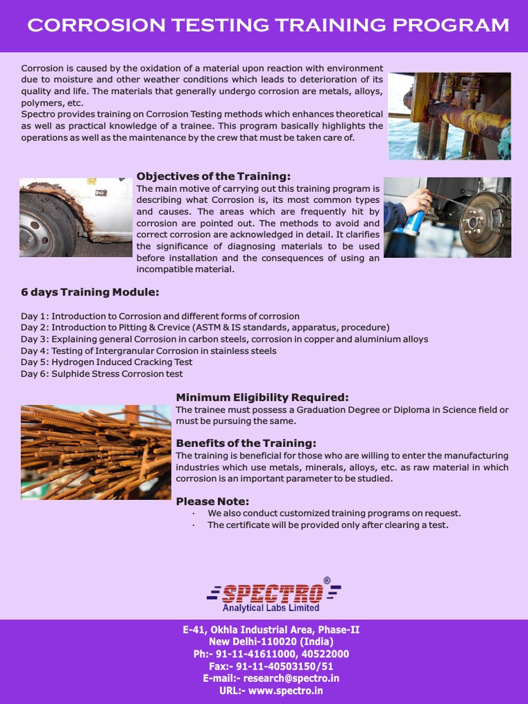 Corrosion Testing Training | PDF