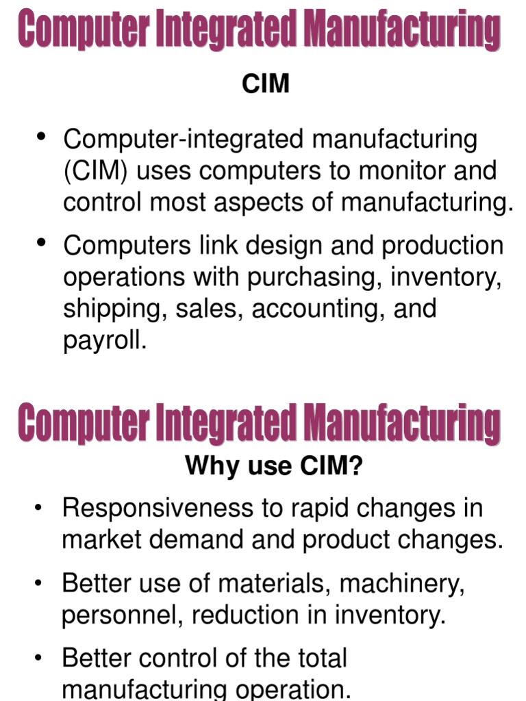 Understanding Computer-Integrated Manufacturing | PDF | Computer Aided ...