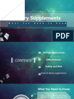 Dietary Supplements: What Yo U N e Ed To Know