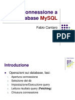 Connessione database e MySQL