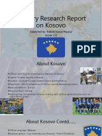 Country Research Report On Kosovo - Rakesh Maurya133