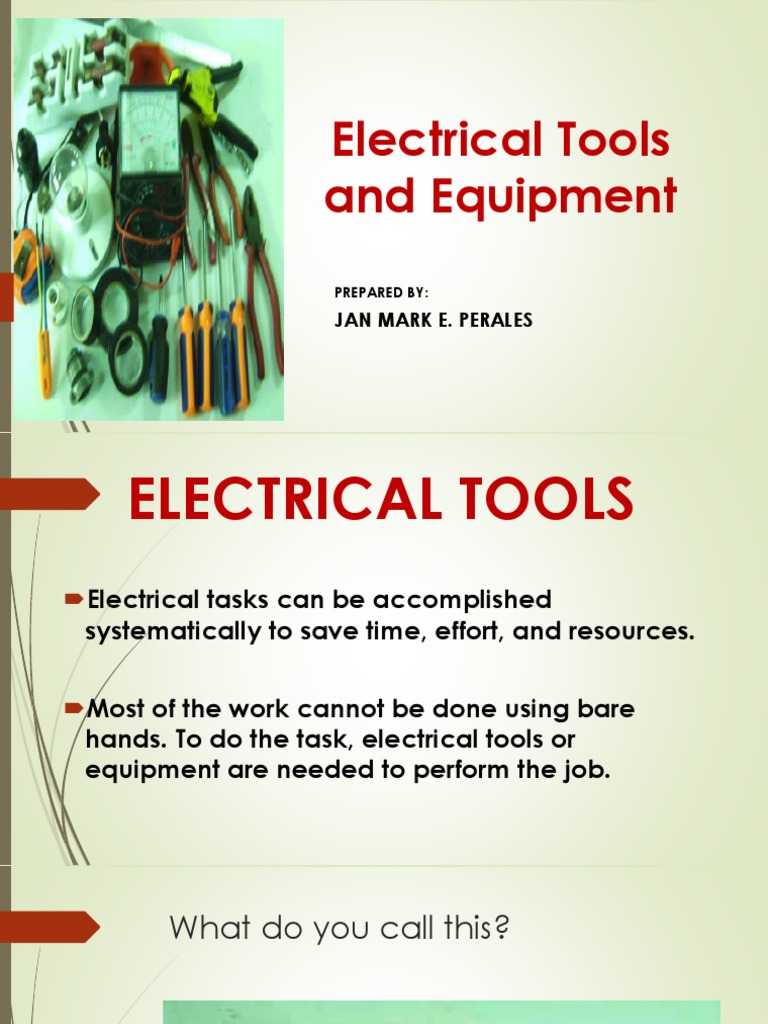 Electrical Tools and Equipment | PDF | Electrical Connector | Electrical  Wiring, image size:768x1024