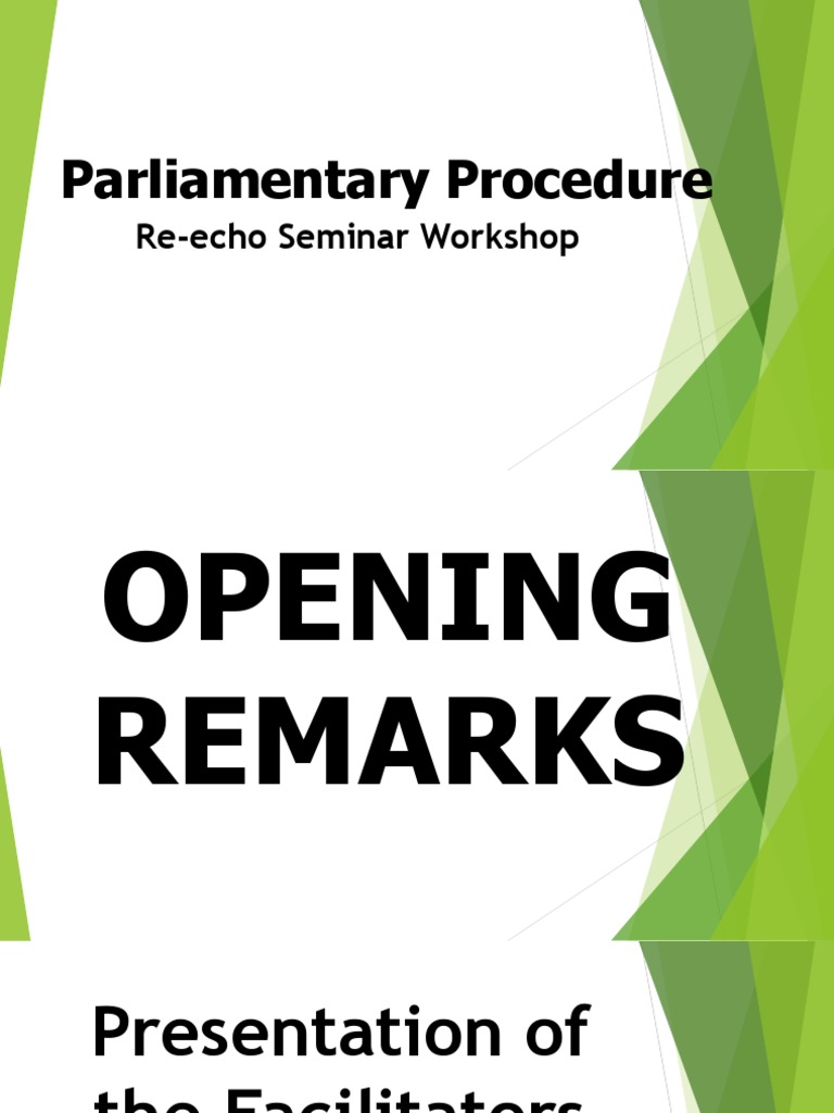Understanding Parliamentary Procedures | PDF | Law