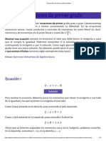 Ecuaciones de Primer Grado Resueltas - 2 PDF