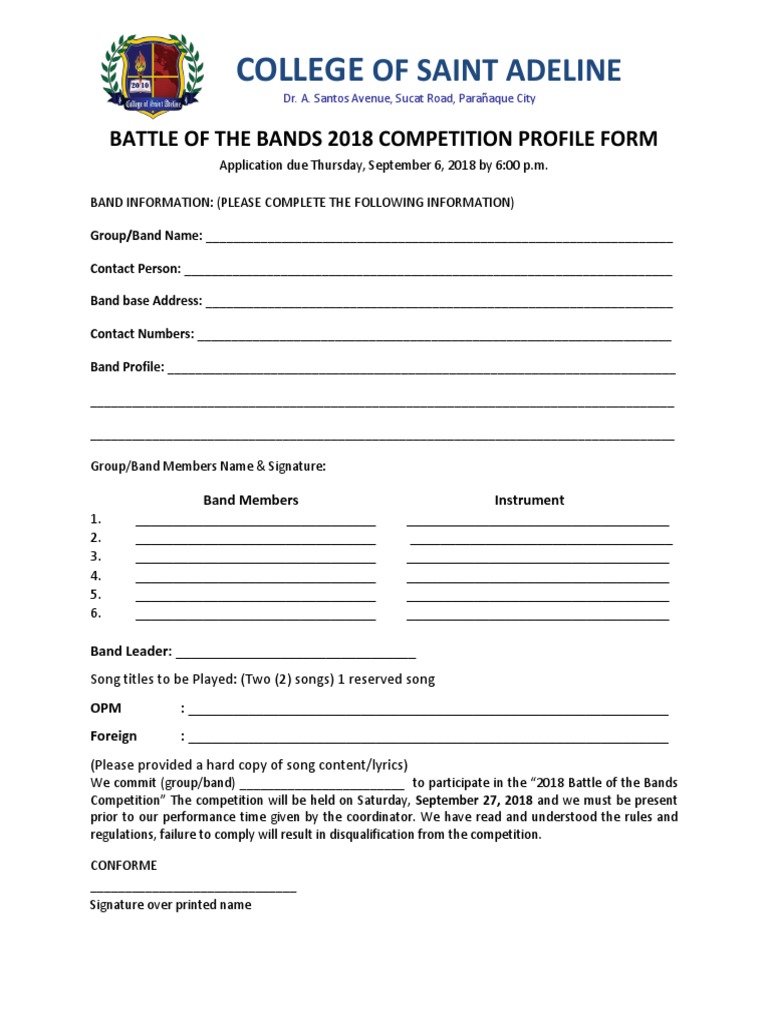Battle of The Bands | PDF | Business