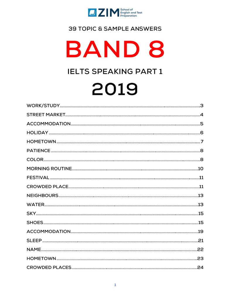 Band 8 IELTS Speaking Sample Answers | PDF | Drink | Festival