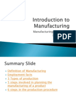 Introduction To Manufacturing