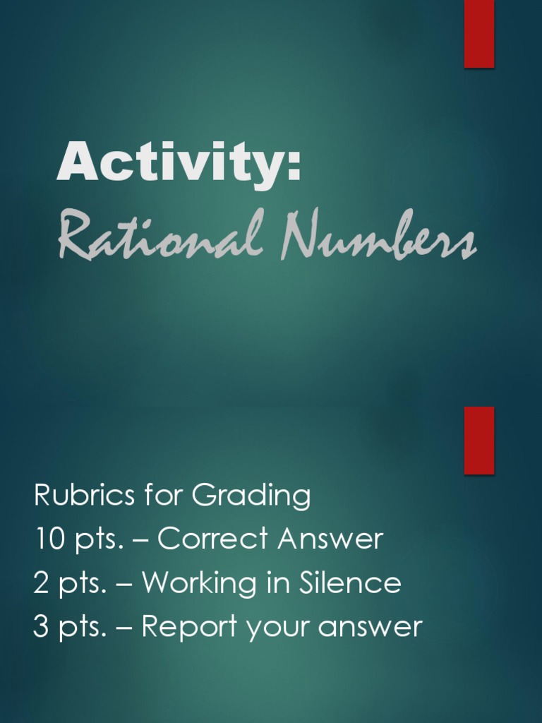 Rational Number Magic Square Activity | PDF