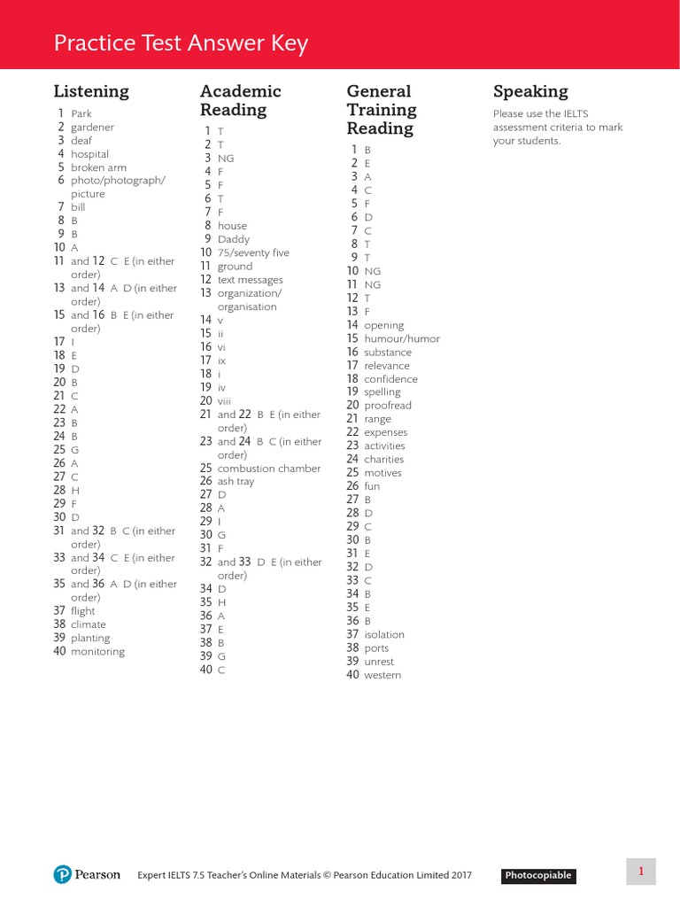 Cb 7 5 End Of Level Test Answer Key International English Language Testing System Psychological Concepts
