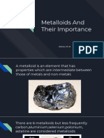 Metalloids and Their Importance