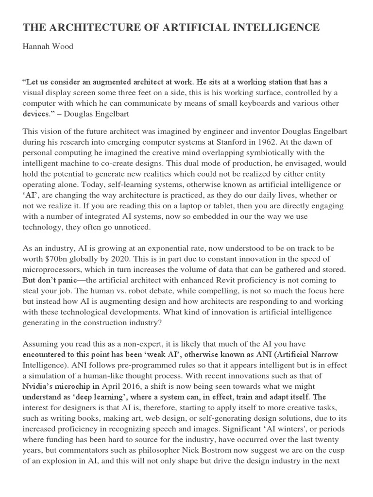 AI's Impact on Architectural Design | PDF | Artificial Intelligence ...
