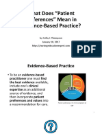 What Does "Patient Preferences" Mean in Evidence-Based Practice?