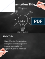 Innovation Bulb Chalkhand Black PPT Template