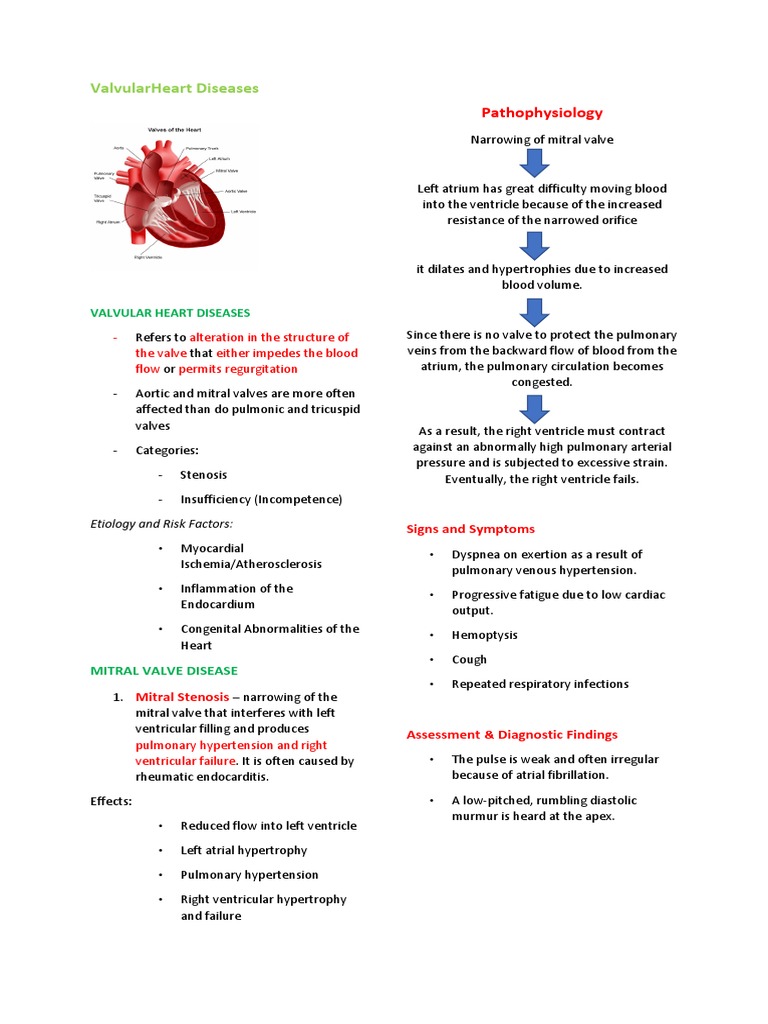 Pathophysiology of Valvular Heart Disease | PDF | Heart | Ventricle (Heart)