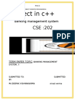 Project in C Banking Management System