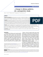 Vegetarian Diet, Change in Dietary Patterns, and Diabetes Risk: A Prospective Study