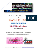 GATE XL 2015 K Microbiology Solved Question Paper PDF