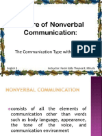 Nature of Nonverbal Communication:: The Communication Type Without Words