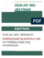 Pagsulat NG Abstrak