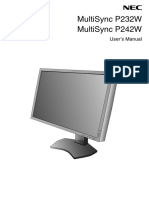 Multisync P232W Multisync P242W: User'S Manual