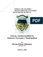 Génesis e Institucionalidad de Mutiscua: Parroquia y Municipalidad