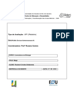 Avaliação sobre Protozoários e suas Doenças