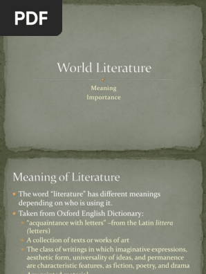 World Literature