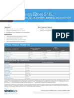 Dmls Stainless Steel 316L Material Specifications