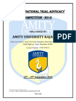 Amity Moot Rules, Regulations and Proposition