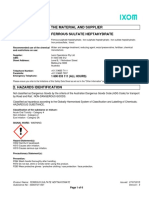 Ferrous Sulfate Safety Data Sheet SDS