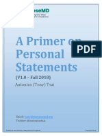 A Primer of Personal Statements