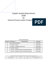 Supplier Quality Requirements (SQR