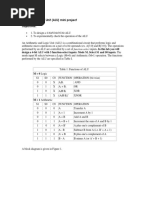 Arithmetic Logic Unit (ALU) Miniproject