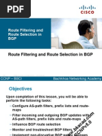 Route Filtering and Route Selection in BGP