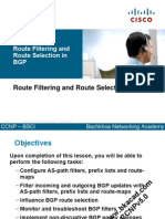 Route Filtering and Route Selection in BGP