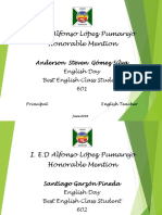 I.E.D Alfonso López Pumarejo Honorable Mention English Day Awards 2018