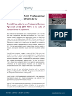 Publication of ACE Professional Services Agreement 2017