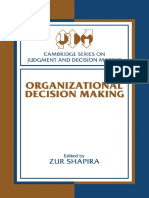 Tips Organizational Decision Making Cambridge Series On