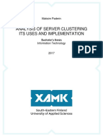 Analysis of Server Clustering