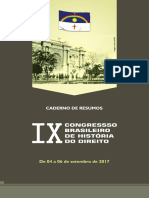 IX Congresso Brasileiro de História do Direito: Resumos