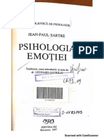 Sartre Psihologia Emoțiilor
